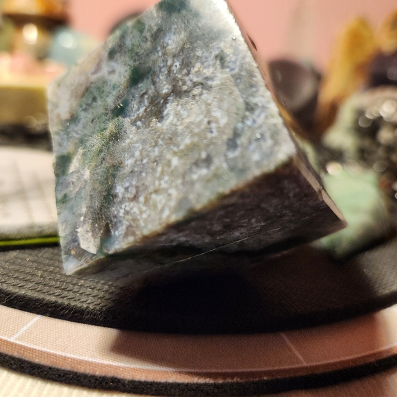 Moss Agate Cube - Picture 8 of 9
